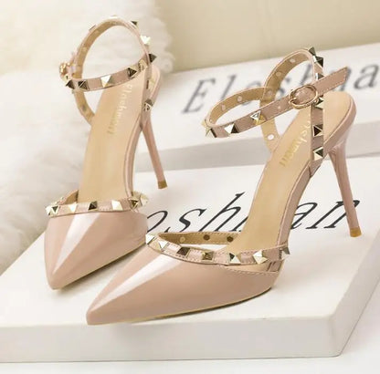 fashion rivet stiletto heels