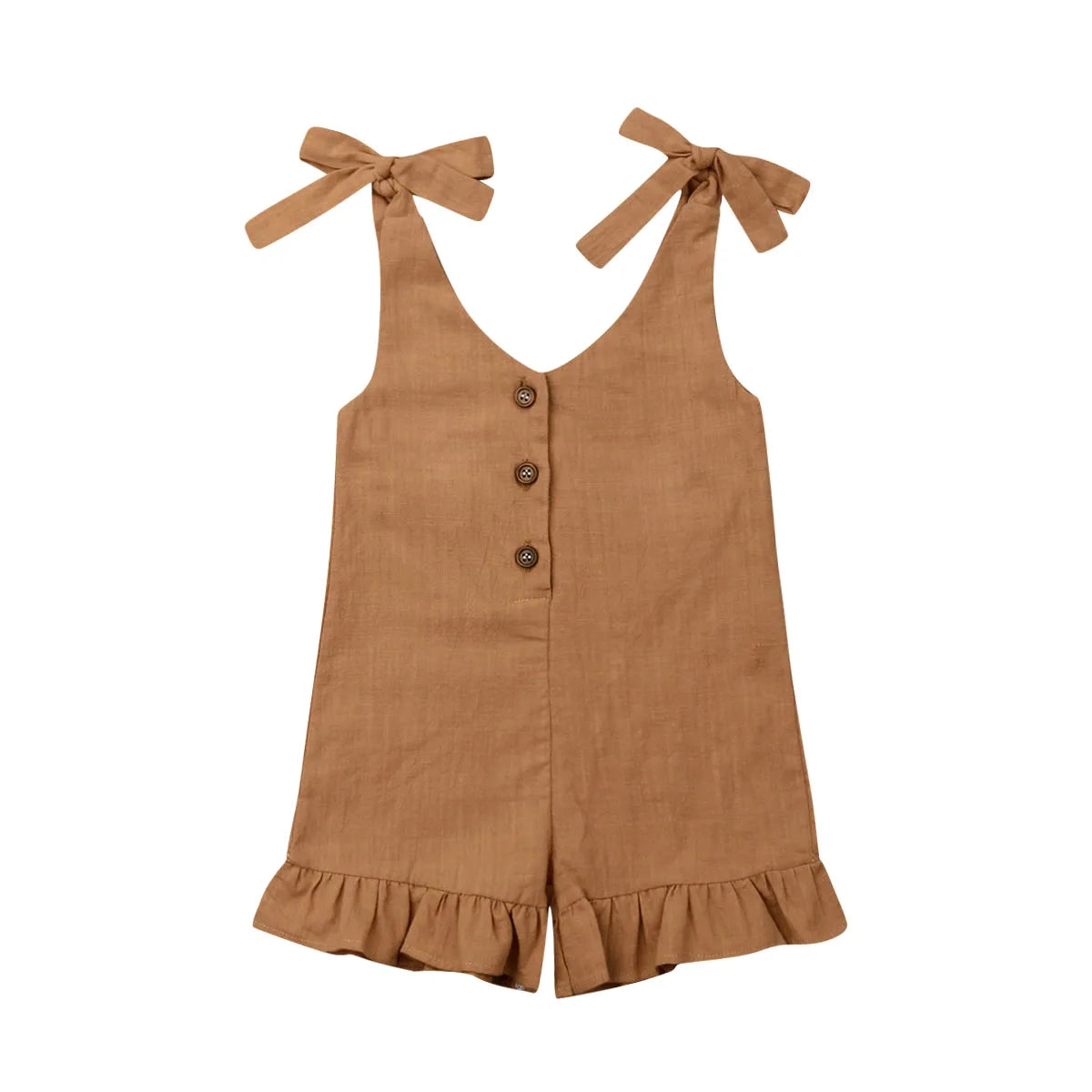 Girls Ruffle Cotton Romper/Jumpsuit