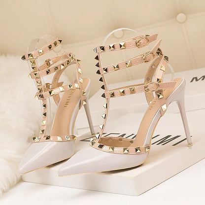 fashion rivet stiletto heels