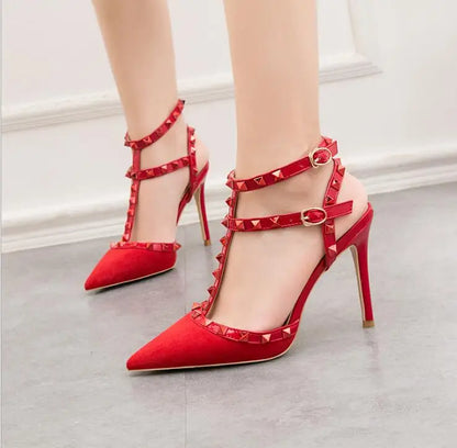 fashion rivet stiletto heels