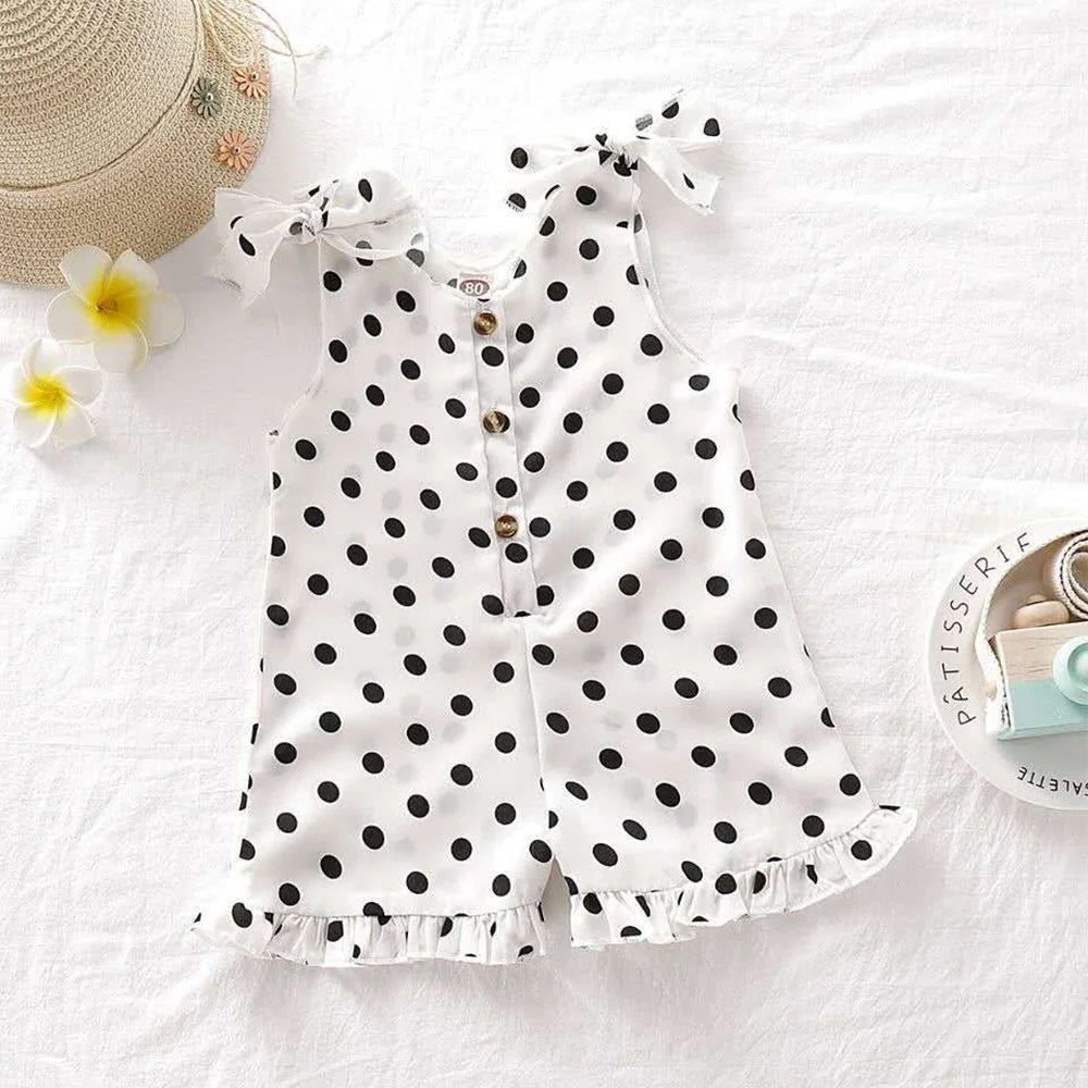 Girls Polka Dot Rompers