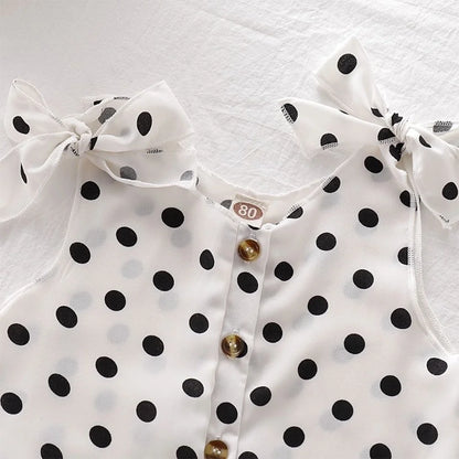 Girls Polka Dot Rompers