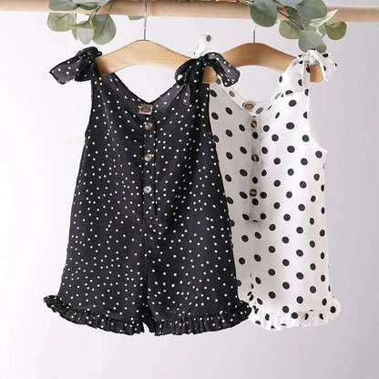 Girls Polka Dot Rompers